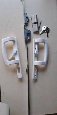Premium UPVC Door Handle with Lock & Cylinder Set